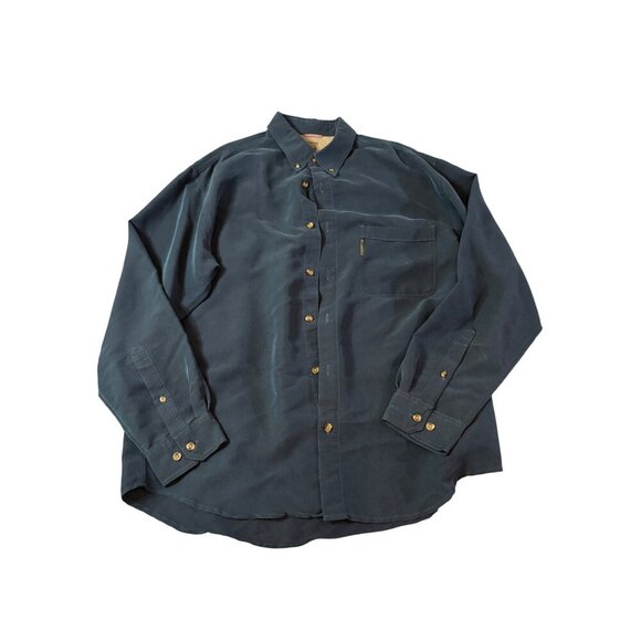 Columbia Mens Omni-Shield Button-Up Long Sleeve Shirt Sz L Blue - Picture 1 of 5